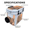 Glossy Glitter Cooler Skin Compatible with Yeti Roadie 32 Wheeled Cooler - Orange Camo - Premium 3M Vinyl Protective Wrap Decal Cover - Easy to Apply | Crafted in The USA by MightySkins view 2