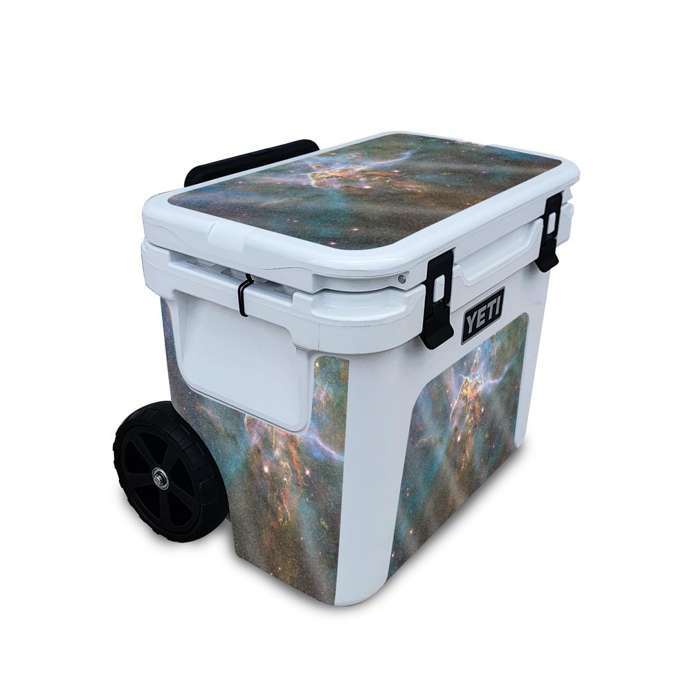 Glossy Glitter Cooler Skin Compatible with Yeti Roadie 32 Wheeled Cooler - Eagle Nebula - Premium 3M Vinyl Protective Wrap Decal Cover - Easy to Apply | Crafted in The USA by MightySkins