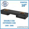 DirectNine Basics 10"" Dual Ported Sierra Double Cab 1999-2006 Sub Box Subwoofer Enclosure view 2