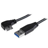 212 Main 1m Slim Micro USB 3.0 Cable Male to Male Left-Angle