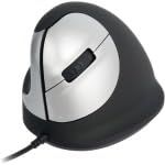 212 Main R-Go Wired Vertical Ergonomic Mouse Medium Left Hand, Black