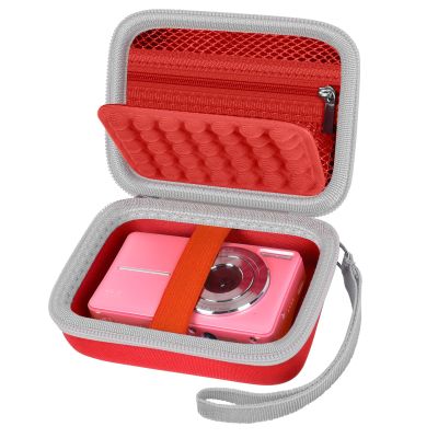 Grapsa Digital Camera Case for CAMKORY/for Kodak Pixpro/for VAHOIALD/for Sony DSCW800 830/ for Canon PowerShot 180 190. Kids Vlogging Cameras Storage Holder for Accessories (Box Only)-Red