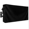 Lsrtoss Black Outdoor TV Cover 30-32 Inch Weatherproof, Outdoor TV Enclosure with Zipper & Roll Up Front Flap, Pure Black Waterproof TV Covers for Outside Flat Screen TV view 1