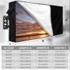 Lsrtoss Black Outdoor TV Cover 30-32 Inch Weatherproof, Outdoor TV Enclosure with Zipper & Roll Up Front Flap, Pure Black Waterproof TV Covers for Outside Flat Screen TV view 2