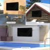 Lsrtoss Black Outdoor TV Cover 30-32 Inch Weatherproof, Outdoor TV Enclosure with Zipper & Roll Up Front Flap, Pure Black Waterproof TV Covers for Outside Flat Screen TV view 4