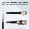 XRDS -RF RG6 Dual Shield Cable 50FT, 18 AWG 75 Ohm Bare Copper Conductor RG6 Coaxial Cable (50feet, Black) view 2