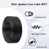 XRDS -RF RG6 Dual Shield Cable 50FT, 18 AWG 75 Ohm Bare Copper Conductor RG6 Coaxial Cable (50feet, Black) view 4