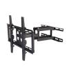 CUFTOBJM TV Wall Mount Full Motion Articulating Tilt Swivel Bracket for 26-55 Inch Screens VESA 400x400, Black view 2