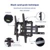 CUFTOBJM TV Wall Mount Full Motion Articulating Tilt Swivel Bracket for 26-55 Inch Screens VESA 400x400, Black view 3