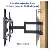 CUFTOBJM TV Wall Mount Full Motion Articulating Tilt Swivel Bracket for 26-55 Inch Screens VESA 400x400, Black view 4