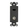BUPLDET Coax and CAT6 Wall Plate Insert - Ethernet Coaxial Keystone Jack Insert Cover Plate Female to Female for Midsize/Oversize Wallplate - Black view 1