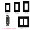 BUPLDET Coax and CAT6 Wall Plate Insert - Ethernet Coaxial Keystone Jack Insert Cover Plate Female to Female for Midsize/Oversize Wallplate - Black view 4