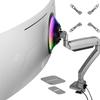 AVLT Single 17"-57" Super Ultrawide Monitor Arm for Screens Up to 59.5 lbs, Premium Aluminum Desk Stand, Adjustable Pneumatic Height, Full Motion Swivel Tilt Rotation, USB-C & USB-A Ports, Gray view 1