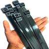 250lb Black Zip Ties Heavy Duty 12 Inch Outdoor, Extra Large Cable Tie Wraps Long Plastic Wire Ties Wide Big Strong Thick Zipties 50 Pack view 1