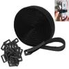 1" x16ft Hook and Loop Cable Securing Straps with 25 Buckles, Free Cut Length | Adjustable | Reusable Fastening Cable Ties, 1 inch Wide Cinch Strap for Wire, Cord Wraps, Cable Management- Black view 1