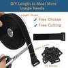 1" x16ft Hook and Loop Cable Securing Straps with 25 Buckles, Free Cut Length | Adjustable | Reusable Fastening Cable Ties, 1 inch Wide Cinch Strap for Wire, Cord Wraps, Cable Management- Black view 4