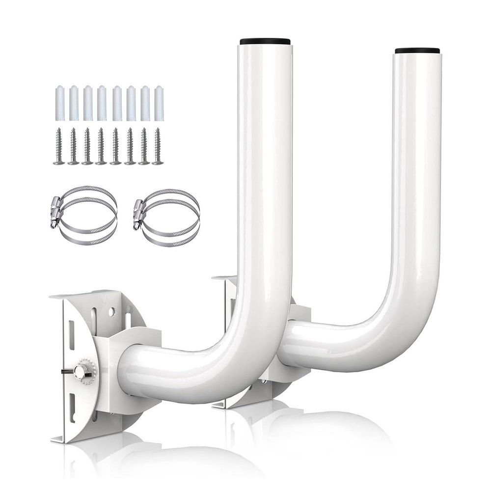 Universal Wireless Bridge Bracket Mount, 2-Pack Pole and Wall-Mounted for Outdoor Point to Point WiFi Access Point CPE Client Bridge