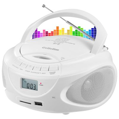 Gelielim Portable CD Player Boombox with Bluetooth & Speakers, AM/FM Radio