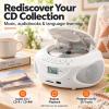 Gelielim Portable CD Player Boombox with Bluetooth & Speakers, AM/FM Radio view 2