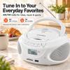 Gelielim Portable CD Player Boombox with Bluetooth & Speakers, AM/FM Radio view 3
