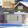 Lsrtoss Sage Green Outdoor TV Cover 70-75 Inch Weatherproof, Outdoor TV Enclosure with Zipper & Roll Up Front Flap, Farmhouse Sage Green Decor Waterproof TV Covers for Outside Flat Screen TV view 4