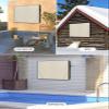 Lsrtoss Ivory White Outdoor TV Cover 48-50 Inch Weatherproof, Outdoor TV Enclosure with Zipper & Roll Up Front Flap, Modern Pure Ivory White Waterproof TV Covers for Outside Flat Screen TV view 4