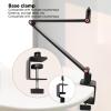 DirectNine Basics Projector Mount, Alloy Steel Load 4.4lb Foldable Rotatable Projector Stand Desk Camera Mount with Clamp and 1/4in Mounting Screw for Projector, Phone Clips, Cameras, Tripod Head view 3