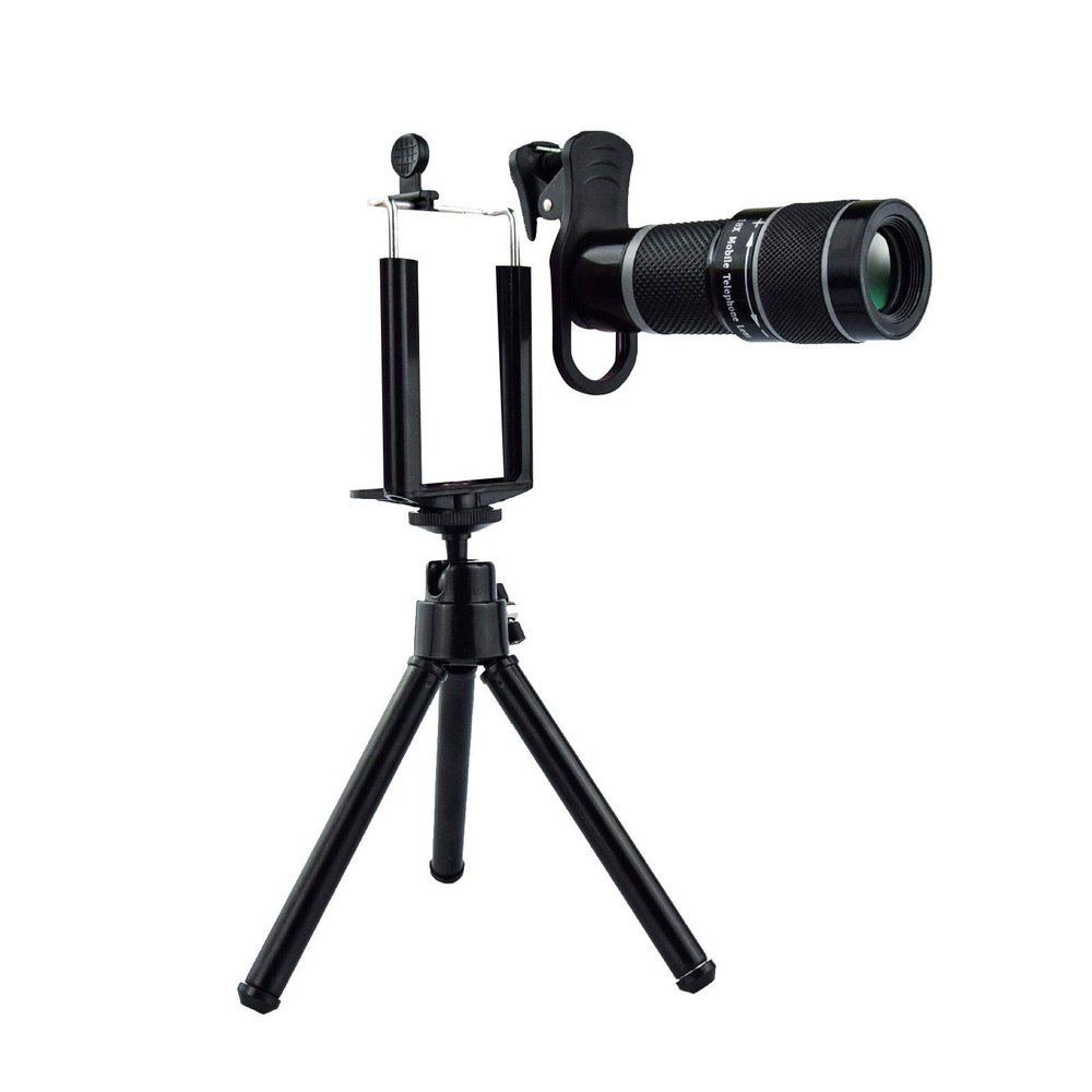 DirectNine Basics Portable Monocular Monocular Telescope for Smartphone High Power 18x25 Optics Zoom, Waterproof, Great for Adults Kids Bird Watching Camping Hiking Secenery Phone Stand Tripod, Grey