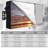Lsrtoss Grey Outdoor TV Cover 40-43 Inch Weatherproof, Outdoor TV Enclosure with Zipper & Roll Up Front Flap, Modern Pure Gray Waterproof TV Covers for Outside Flat Screen TV view 2