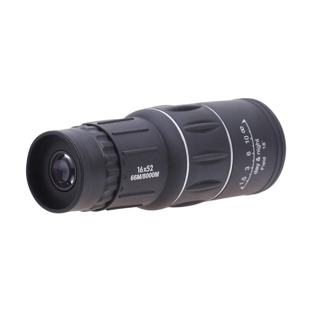 DirectNine Basics Portable Monocular 16X52 Portable Outdoor Dual Handheld Focus Monocular Telescope Zoom Optic Lens Binoculars Spotting Scope Coating Lenses Black for Adult Bird Watching Outdoor Travel