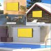 Lsrtoss Yellow Outdoor TV Cover 30-32 Inch Weatherproof, Outdoor TV Enclosure with Zipper & Roll Up Front Flap, Pure Yellow Waterproof TV Covers for Outside Flat Screen TV view 4