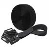 2"x16ft Hook and Loop Cable Securing Straps with 15 Buckles, Free Cut Length | Adjustable | Reusable Fastening Cable Ties, 2 Inch Wide Cinch Strap for Wire, Cord Wraps, Cable Management- Black view 1