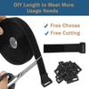 2"x16ft Hook and Loop Cable Securing Straps with 15 Buckles, Free Cut Length | Adjustable | Reusable Fastening Cable Ties, 2 Inch Wide Cinch Strap for Wire, Cord Wraps, Cable Management- Black view 4