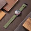 SEURE Canvas Quick Release Watch Band,Cotton Fabric Watch Straps 18mm 19mm 20mm 21mm 22mm 24mm for Men and Women(22,ArmyGreen-black) view 2