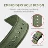 SEURE Canvas Quick Release Watch Band,Cotton Fabric Watch Straps 18mm 19mm 20mm 21mm 22mm 24mm for Men and Women(22,ArmyGreen-black) view 4