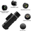 DirectNine Basics Portable Monocular 12x42 High Definition Monocular Telescope and Quick Smartphone Holder, Waterproof Monocular,Day & Low,BAK4 Prism for Wildlife Bird Watching for Adult Bird Watching view 2