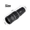 DirectNine Basics Portable Monocular 16X52 Portable Definition Telescope Dual Focus Monocular Handheld Outdoor Binoculars Eyepiece for Travel Camping for Adult Bird Watching Outdoor Travel, Black view 2