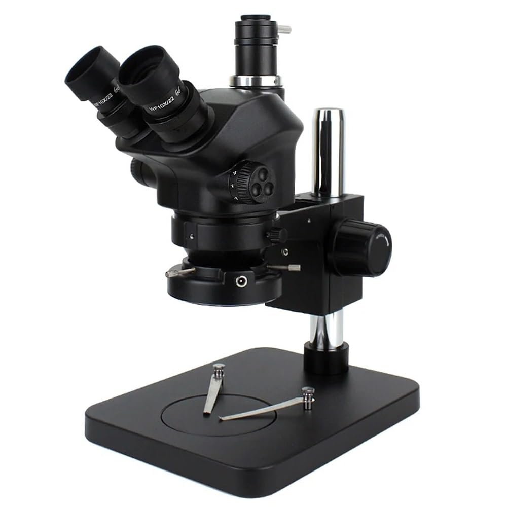 Microscope Accessories Kit Stereo Microscope Trinocular Microscope for Industrial Lab Jewelry Electronic 7X 50X Simul Focal Stereo Trinocular Microscope for Jewelry Soldering Phone PCB CPU Repair Micr
