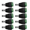 QLXHBOT 12V DC Power Connector 5.5mm x 2.1mm, 10Pcs Male Power Jack Adapter for CCTV Security Camera Cable Wire Adapter view 1