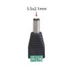 QLXHBOT 12V DC Power Connector 5.5mm x 2.1mm, 10Pcs Male Power Jack Adapter for CCTV Security Camera Cable Wire Adapter view 4