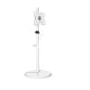 CUFTOBJM 24-43 inch TV cart White Monitor Screen Free Lift Rolling mounting Bracket Trolley LED LCD Low Height(Size:SC50200-W-Wheel) view 3