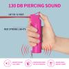 3-in-1 Personal Safety Alarm Pepper Bottle Spray Set for Women,130 dB Siren & Strobe Lights Protect for Lady Anti-Attack Keychain Set,UV Marking Dye & Flip-top Safety Cap,USB Rechargeable (Red) view 2