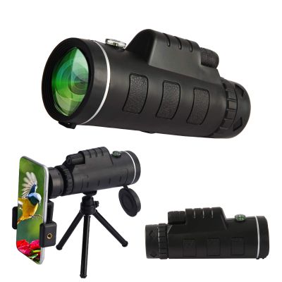 DirectNine Basics Portable Monocular 40x60 High-Power Monoculars for Smartphones, Waterproof Zoom for Adult Bird Watching Outdoor Travel Sightseeing