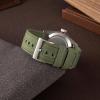 SEURE Canvas Quick Release Watch Band,Cotton Fabric Watch Straps 18mm 19mm 20mm 21mm 22mm 24mm for Men and Women(20,ArmyGreen-silver) view 3