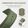 SEURE Canvas Quick Release Watch Band,Cotton Fabric Watch Straps 18mm 19mm 20mm 21mm 22mm 24mm for Men and Women(20,ArmyGreen-silver) view 4