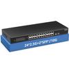26 Port 2.5G Umanaged Ethernet Switch, 24 x 2.5Gb Base-T Ports, 2 x 10G SFP+, Compatible with 100/1000/2500Mbps, Metal Fanless, Desktop/Rack Mount YuanLey 2.5Gbe Network Switch for Wireless AP, PC view 1