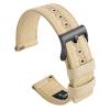 SEURE Canvas Quick Release Watch Band,Cotton Fabric Watch Straps 18mm 19mm 20mm 21mm 22mm 24mm for Men and Women(19,Khaki-black) view 1
