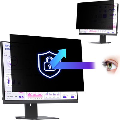 2 Pack [27 Inch 16:9 & 32 Inch 16:9] Computer Privacy Screen Filters for Widescreen Monitors - Anti-Glare - Anti-Scratch Protector- Desktop Privacy Screen Bundle