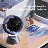 JSGHGDF USB Rechargeable Hangings Ceiling Fan Portable 3 Speed Adjustable Automatic Shaking Fan 4000mAh USB Desk Fan USB Desk Fan view 2