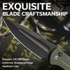CIVIVI Incindie Pocket Knife for Men, Folding Knife with 3.48" 14C28N Blade Milled G10 Handle for EDC C23053-2 (Green) view 2